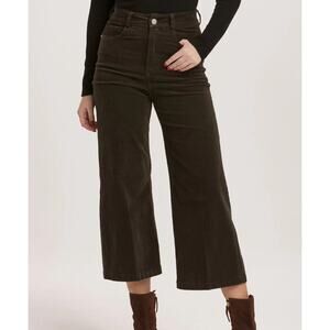 Dear John Audrey Wide Leg Corduroy Pants | Forest Pine, Olive Green Slacks NWT
